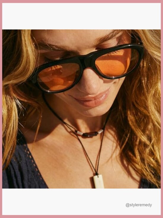 Retro Aviator Sunglasses with Metal Frame, UV400 Protection, Lightweight main image 2